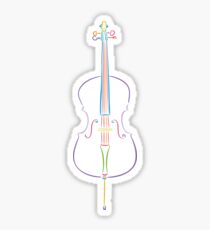 Rainbow Cello Sticker
