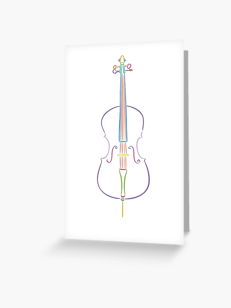 Rainbow Cello" Greeting Card for Sale by evisionarts | Redbubble
