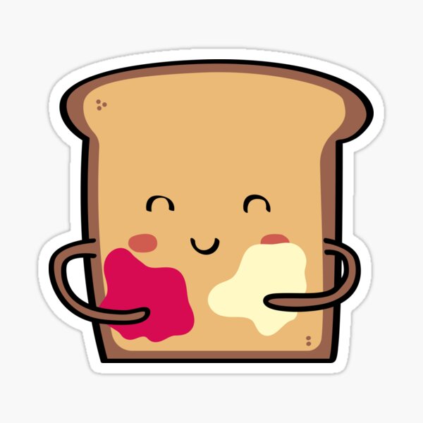 “Cute toast illustration” Sticker for Sale by CutestShopEver | Redbubble