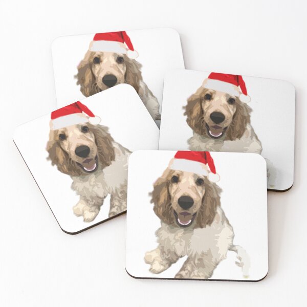Item preview, Christmas Cocker Spaniel (White) designed and sold by Grades-Designs.