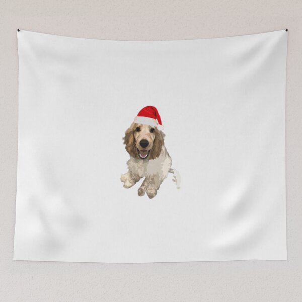 Item preview, Christmas Cocker Spaniel (White) designed and sold by Grades-Designs.
