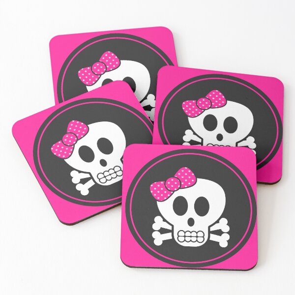 Item preview, Punk Rock Girl Cute Skull and Crossbones designed and sold by FrazellaDesigns.