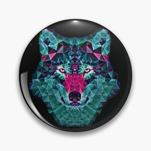 Item preview, Colorful Geometric Wolf 2 designed and sold by MMwolfdogden.