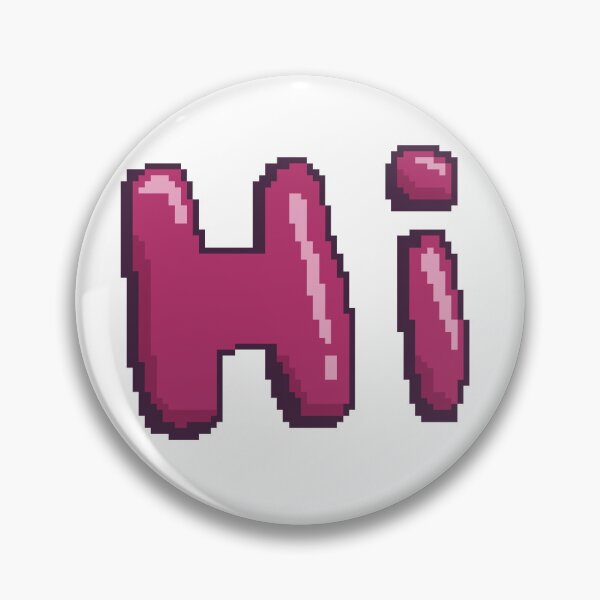 Item preview, Hi introvert greeting in pixel art designed and sold by HarshBrown.