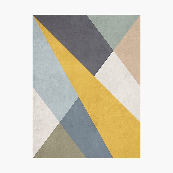 Scandinavian Japandi Geometric Shapes Photographic Print