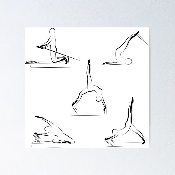 Pilates Art Leg Pull Front Female, Pilates Wall Art, Pilates Print