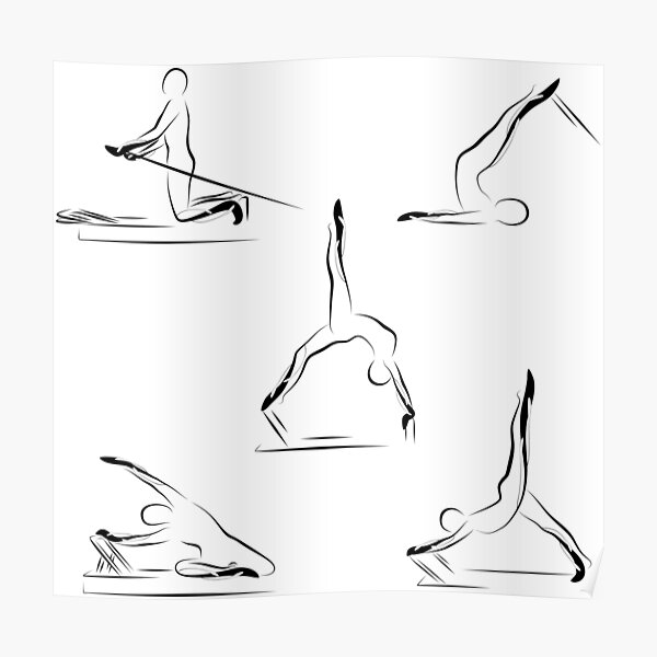 “Pilates Reformer sticker pack” Poster for Sale by sashica | Redbubble