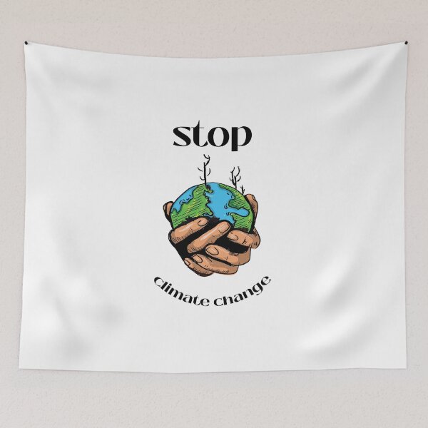 Item preview, stop climate change hand holding earth t-shirt  designed and sold by KARTICK DUTTA.