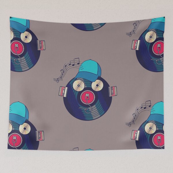 Item preview, Never Forget Music Vinyl Smiley design designed and sold by t1n3333.