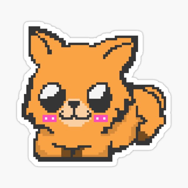 Cute Cat Pixel Art  Sticker for Sale by Jaade Santos Ferreira