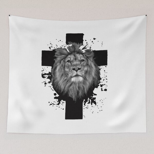 Item preview, Lion Face and the Cross designed and sold by Rowena Jones.