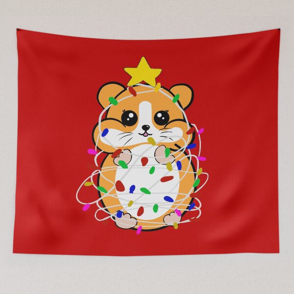 Item preview, Hamster in Christmas lights  designed and sold by Mermaidssparkle.