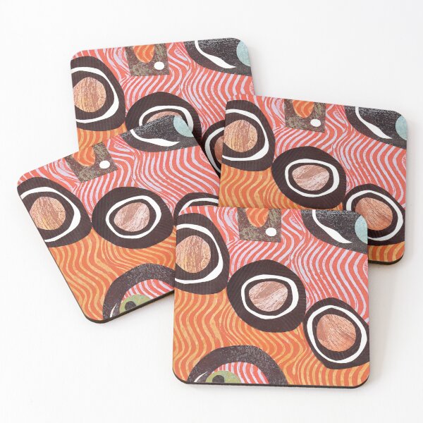 Item preview, Funky retro orange print designed and sold by bearoberts.