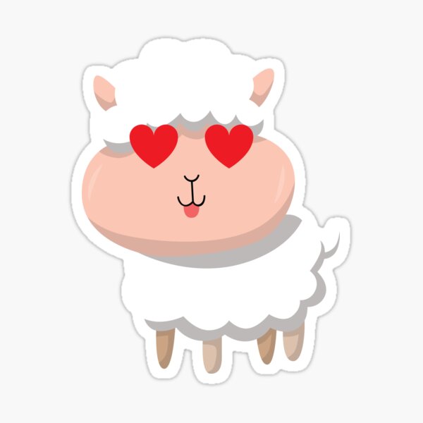 "Sheep Emoji " Sticker for Sale by HippoEmo Redbubble