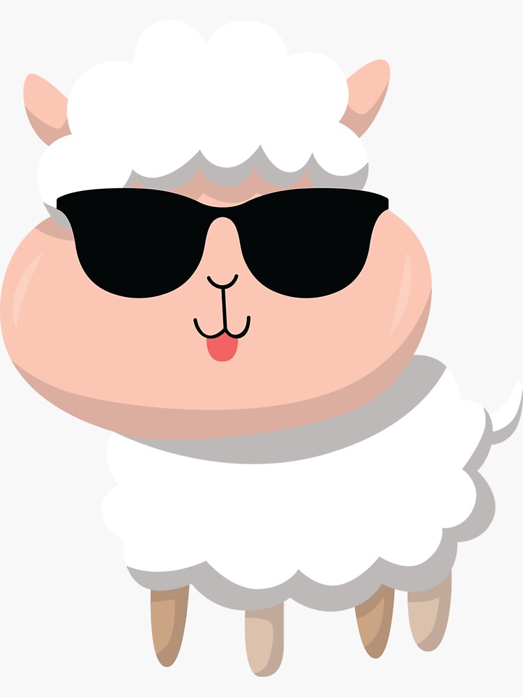 "Sheep Emoji " Sticker by HippoEmo Redbubble