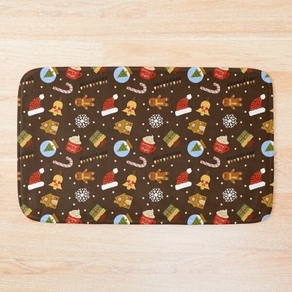 Item preview, Christmas Elements on Chestnut Brown designed and sold by draftsxdoodles.