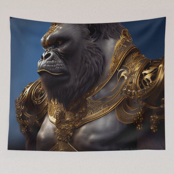 Item preview, 'Gorilla Soldier' - (Primal Warfare Series) #3 Portrait Of A Gorilla Warrior  designed and sold by NewDesignPrints.