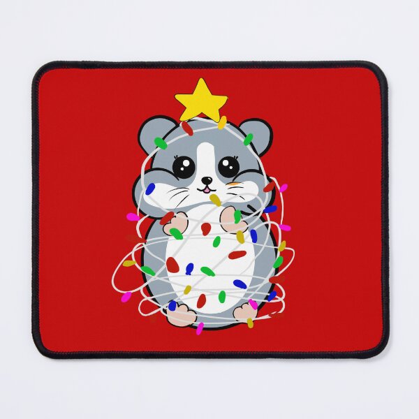 Item preview, Blue Hamster in Christmas lights designed and sold by Mermaidssparkle.
