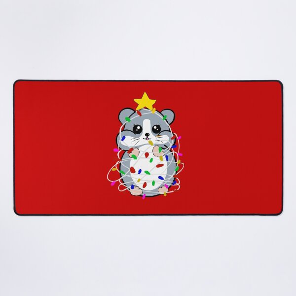 Item preview, Blue Hamster in Christmas lights designed and sold by Mermaidssparkle.