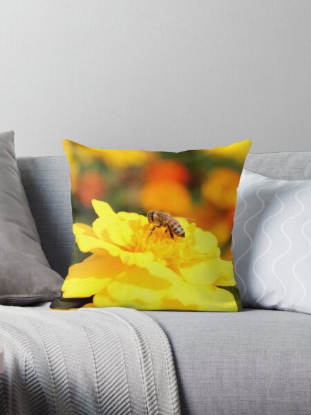 A Bee in the Arboretum Throw Pillow