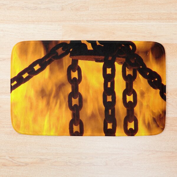 Item preview, Chains hanging in the flames of a blazing fire. designed and sold by claireseyeview.