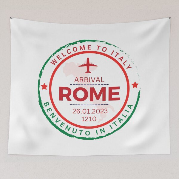 Item preview, Rome Italy Passport Stamp Travel designed and sold by Supra Designs.