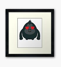 Gorilla Emoji Framed Print