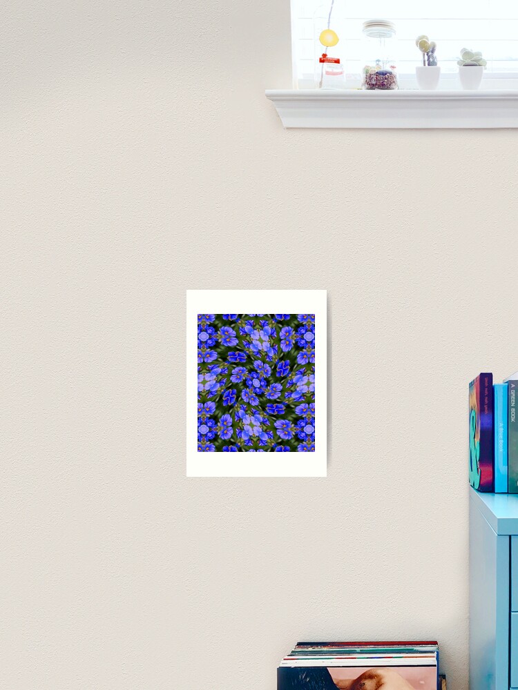 Thumbnail 2 of 3, Art Print, Blue Veronica Pattern designed and sold by Patternflower.