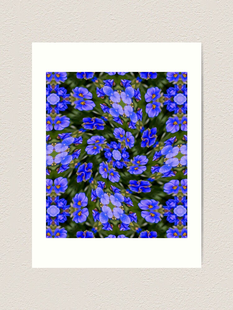 Thumbnail 1 of 3, Art Print, Blue Veronica Pattern designed and sold by Patternflower.