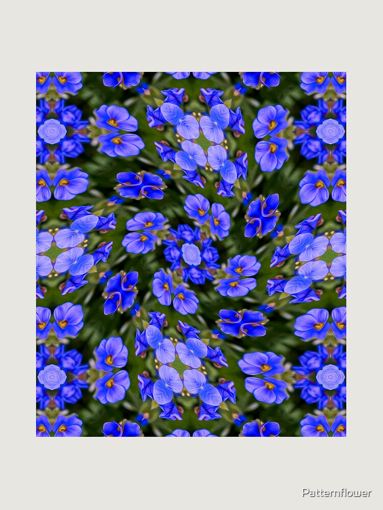 Thumbnail 6 of 6, Premium Oversized Hoodie, Blue Veronica Pattern designed and sold by Patternflower.