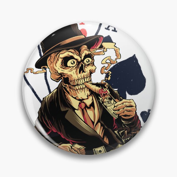Artikelvorschau, Bluffen Sie niemals ein Täuschungs-Poker-Schädel-Kartenspieler-Klassiker-T-Shirt entworfen und verkauft von Thanakrit  Chaiyapok.