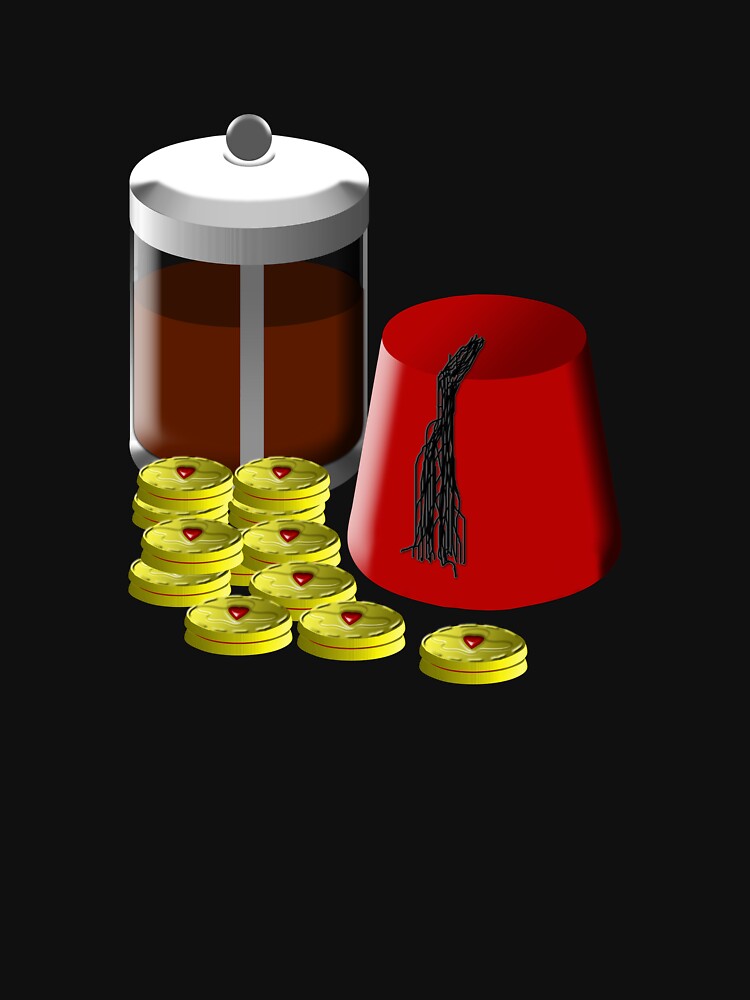 Thumbnail 7 of 7, Classic T-Shirt, I'm going to need... a pot of coffee, 12 jammie dodgers, and a fez designed and sold by brianftang.