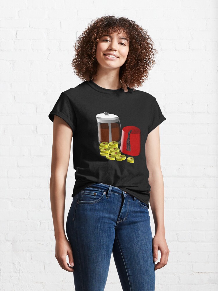 Alternate view of I'm going to need... a pot of coffee, 12 jammie dodgers, and a fez Classic T-Shirt