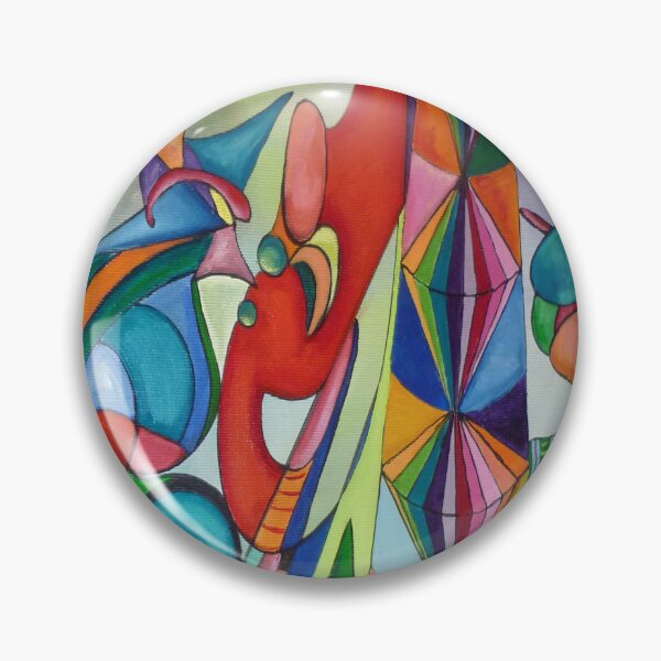 Item preview, La feria _ pintura acrílica sobre lienzo ~arte abstracto designed and sold by Heaven7.