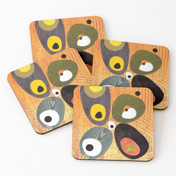 Item preview, Orange mid century style abstract illustration citrus colors  designed and sold by bearoberts.