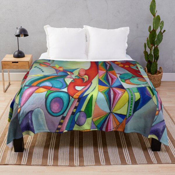 Item preview, La feria _ pintura acrílica sobre lienzo ~arte abstracto designed and sold by Heaven7.