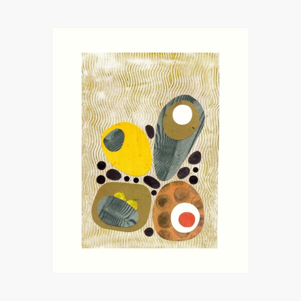 Item preview, Mid century mod design simple shapes citrus colors  designed and sold by bearoberts.
