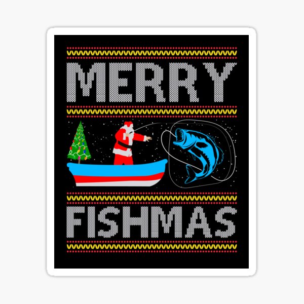 Bass Fishing Christmas Stickers for Sale