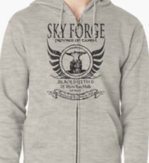 SkyForge - Where Legends Are Born In Steel Zipped Hoodie