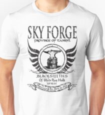 SkyForge - Where Legends Are Born In Steel Unisex T-Shirt