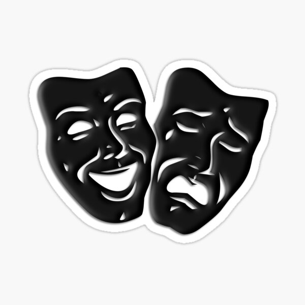 Comedy And Tragedy Stickers | Redbubble