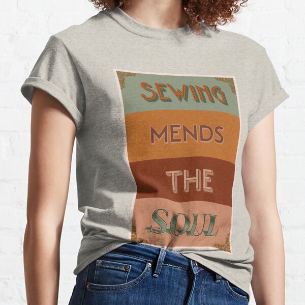 Item preview, Sewing mends the Soul - terracotta designed and sold by Artystics Design.