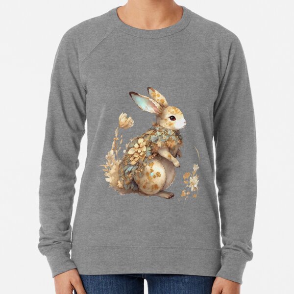 Flowery Rabbit Lightweight Sweatshirt
