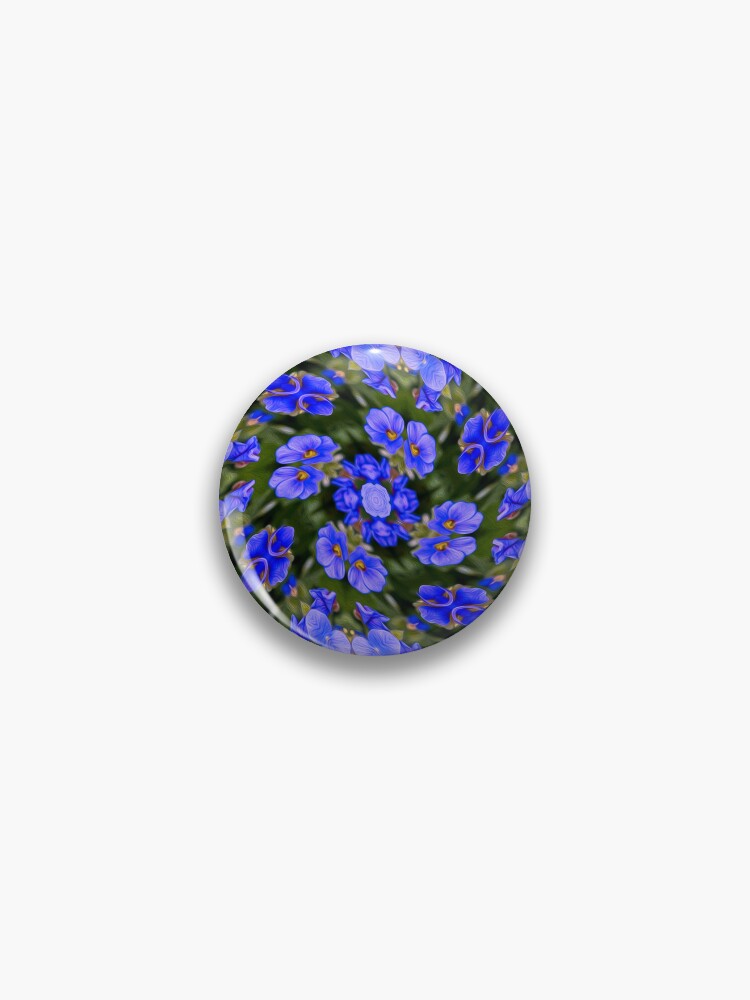 Thumbnail 1 of 3, Pin, Blue Veronica Pattern designed and sold by Patternflower.