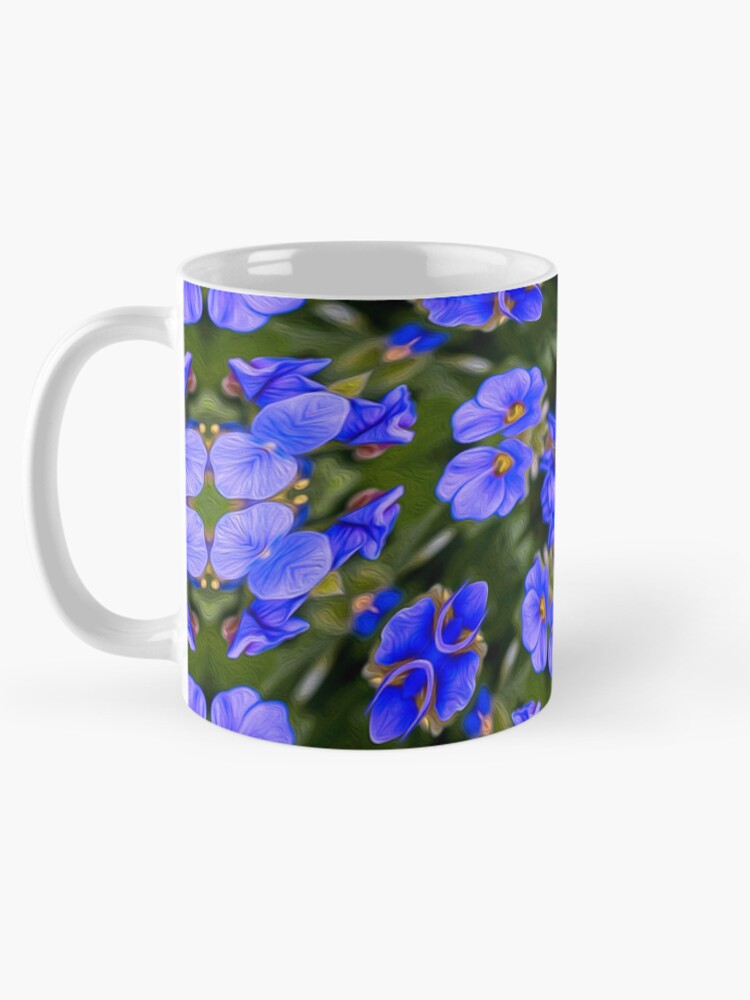 Thumbnail 5 of 6, Coffee Mug, Blue Veronica Pattern designed and sold by Patternflower.