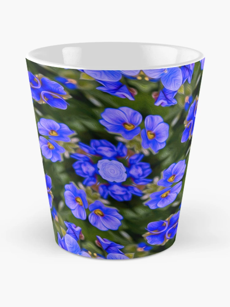 Thumbnail 2 of 4, Coffee Mug, Blue Veronica Pattern designed and sold by Patternflower.