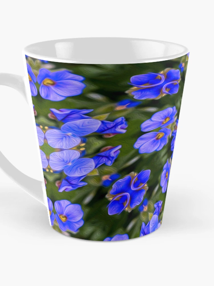 Thumbnail 3 of 4, Coffee Mug, Blue Veronica Pattern designed and sold by Patternflower.
