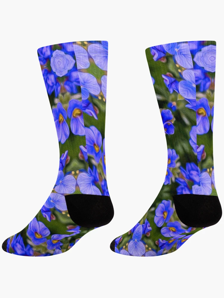 Thumbnail 4 of 5, Socks, Blue Veronica Pattern designed and sold by Patternflower.