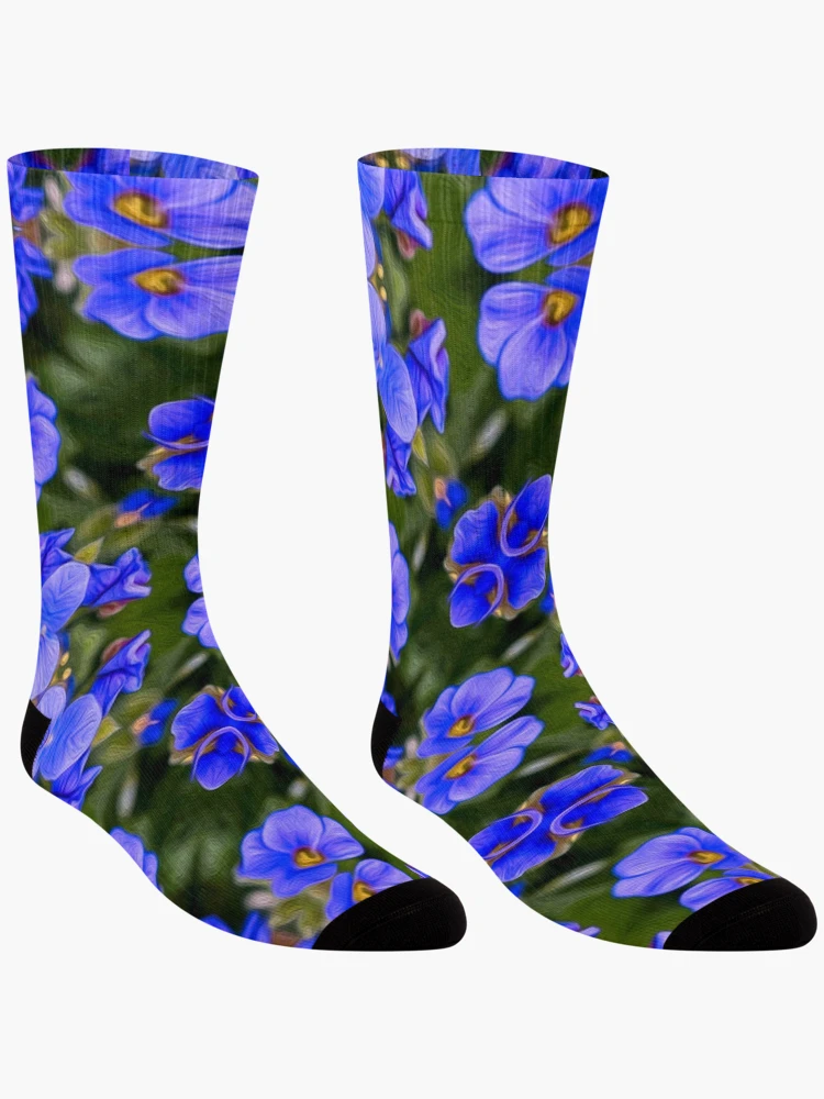 Thumbnail 3 of 5, Socks, Blue Veronica Pattern designed and sold by Patternflower.