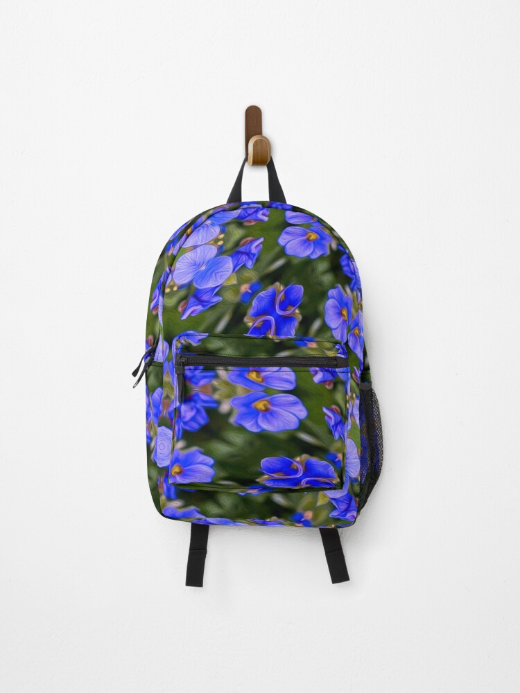 Thumbnail 1 of 3, Backpack, Blue Veronica Pattern designed and sold by Patternflower.